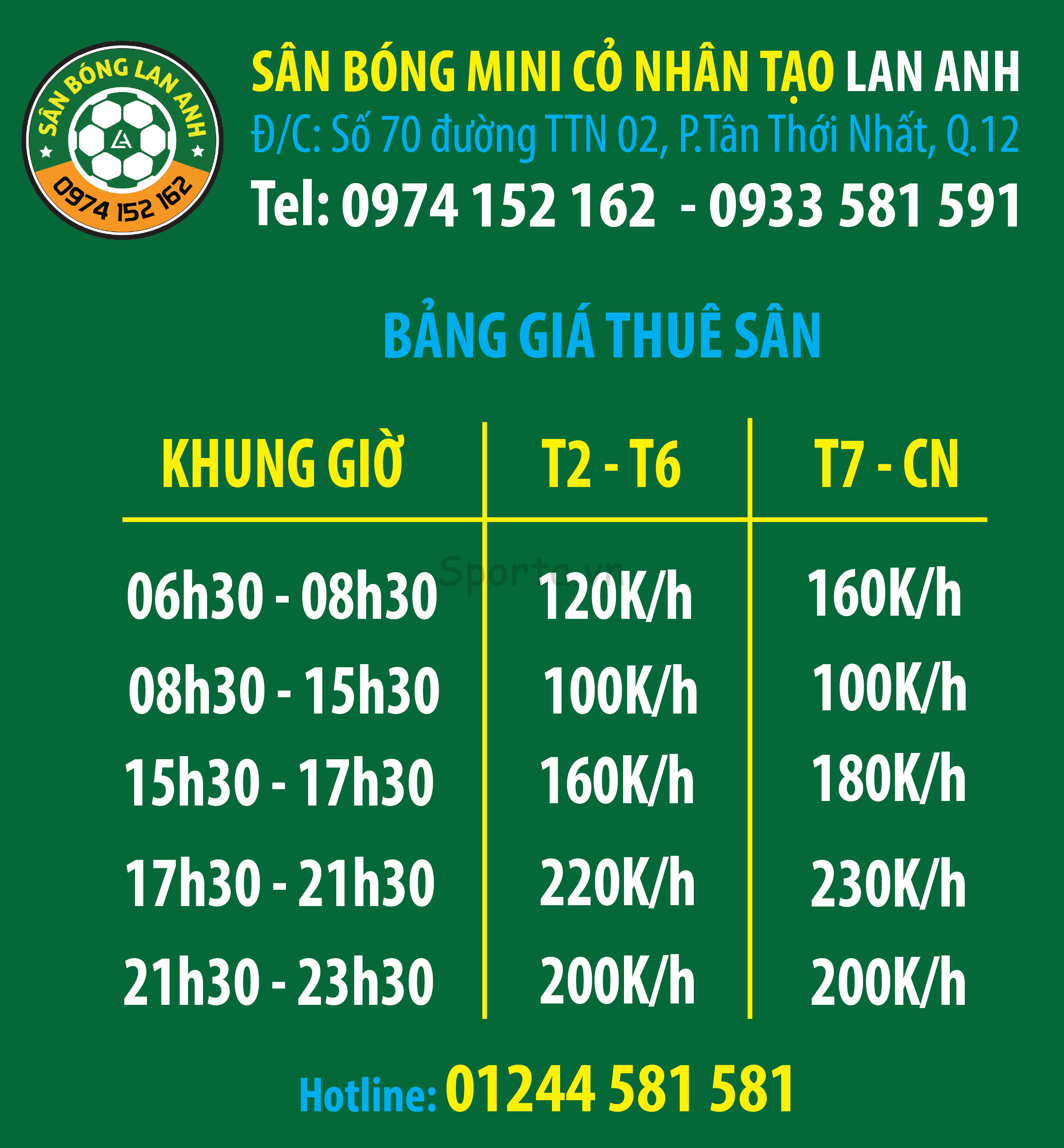 Hình ảnh sân Sân bóng Lan Anh