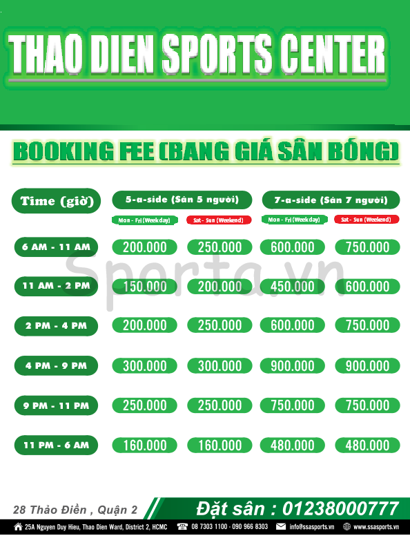 Hình ảnh sân Sân bóng Thảo Điền SS2